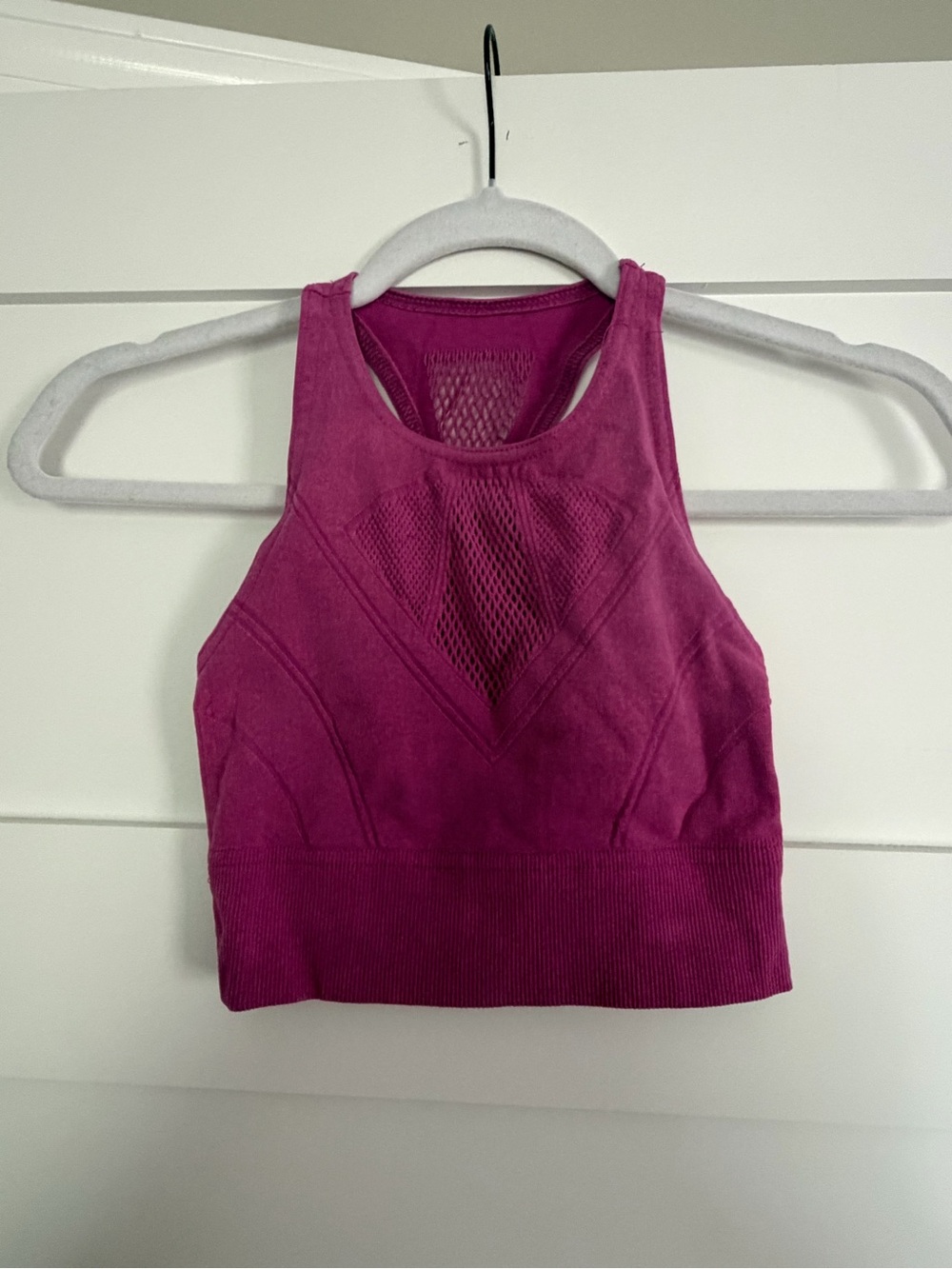 Free people Magenta Mesh Detail Cropped Tank Top
